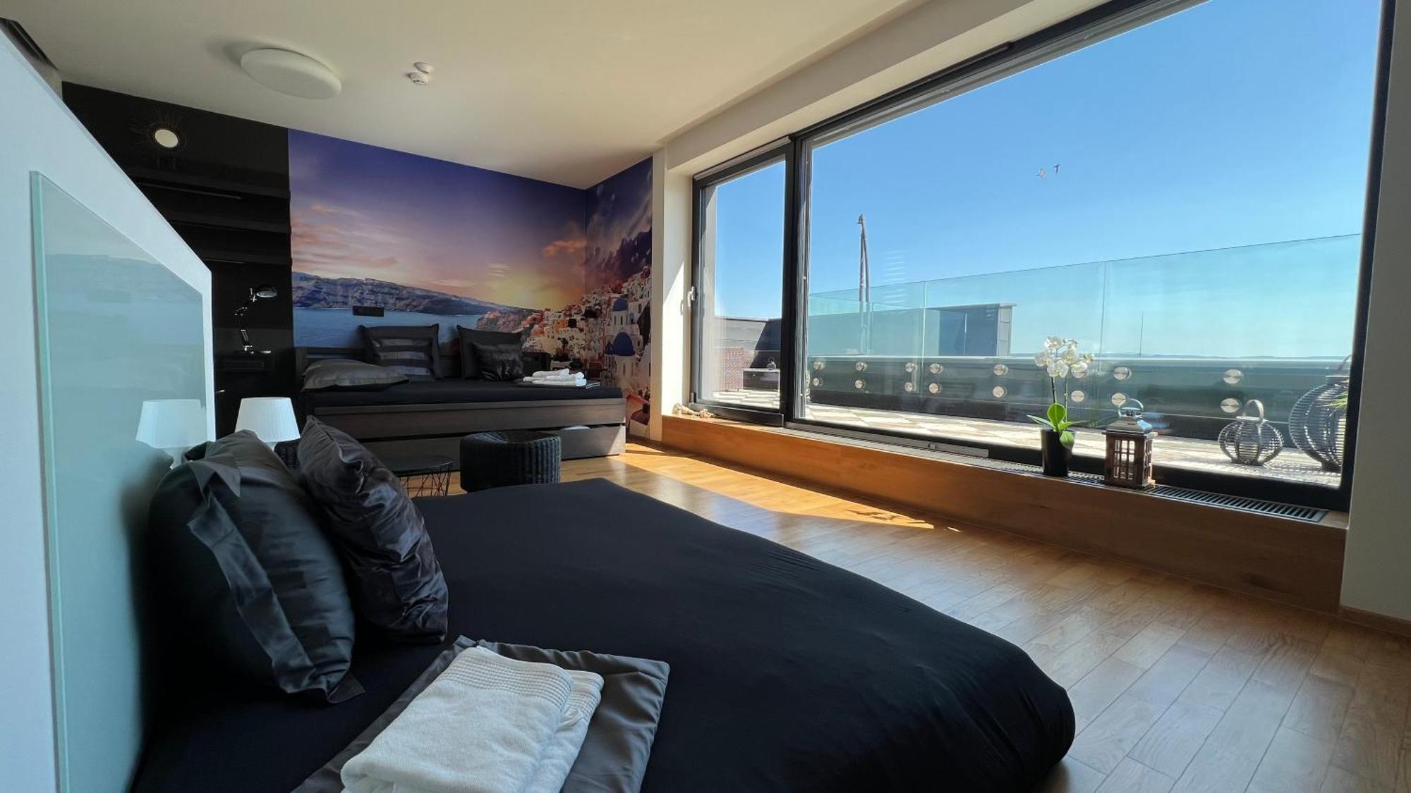 Se Saunou A Terasou S Vyhledem Na Apartment