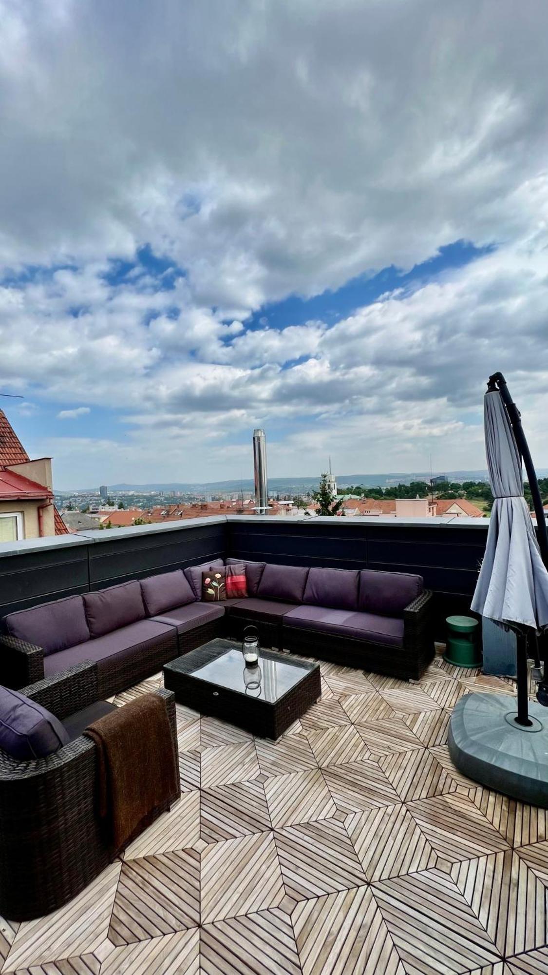 Apartment Se Saunou A Terasou S Vyhledem Na Brno
